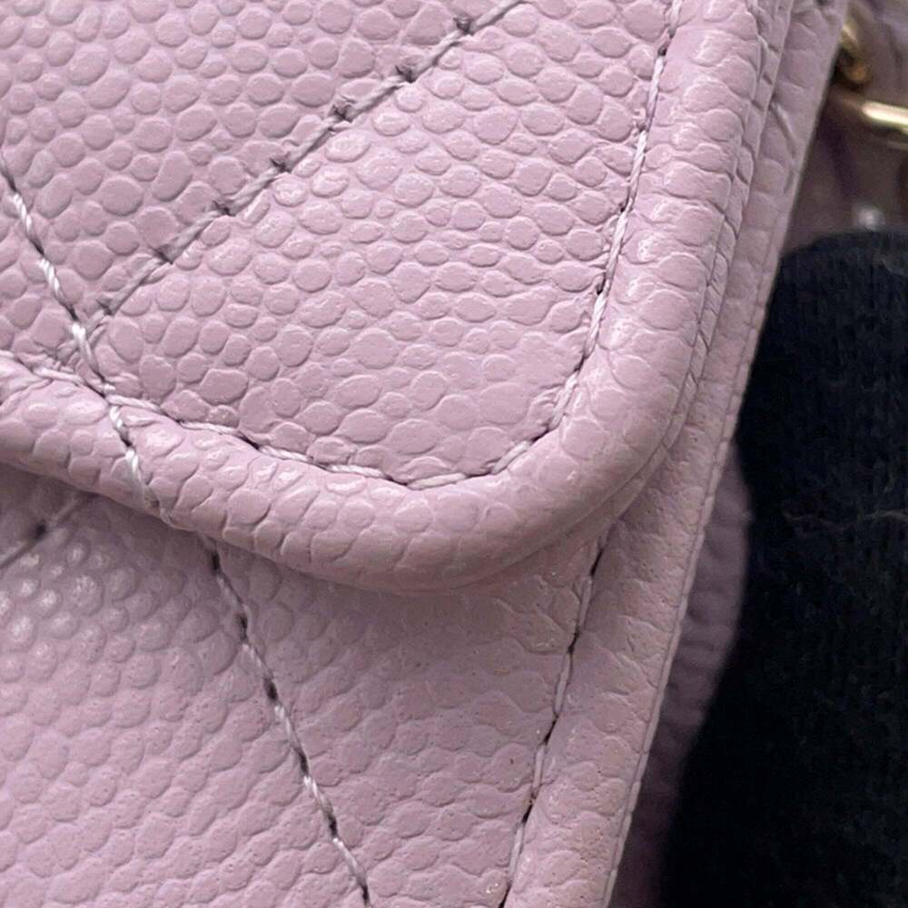 CHANEL Pink Caviar Leather Logo Wallet - Picture 7 of 12